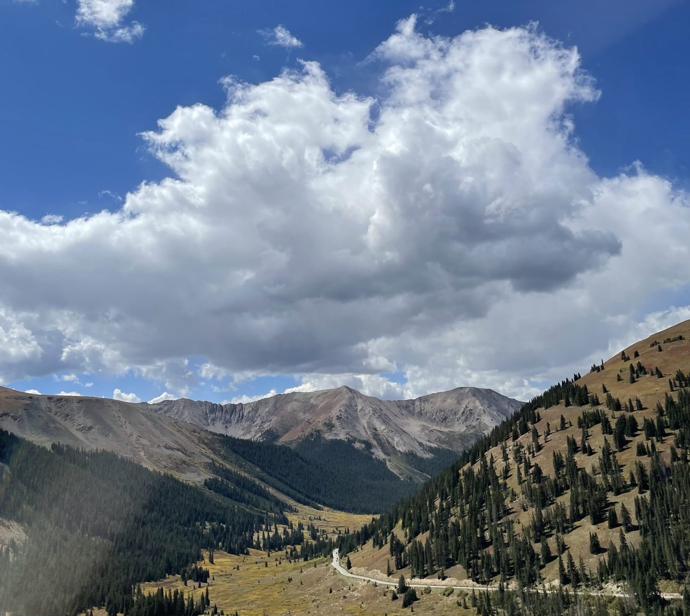 Winding mountain road