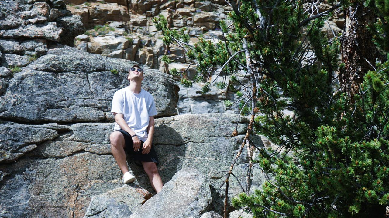 Portrait on granite boulders