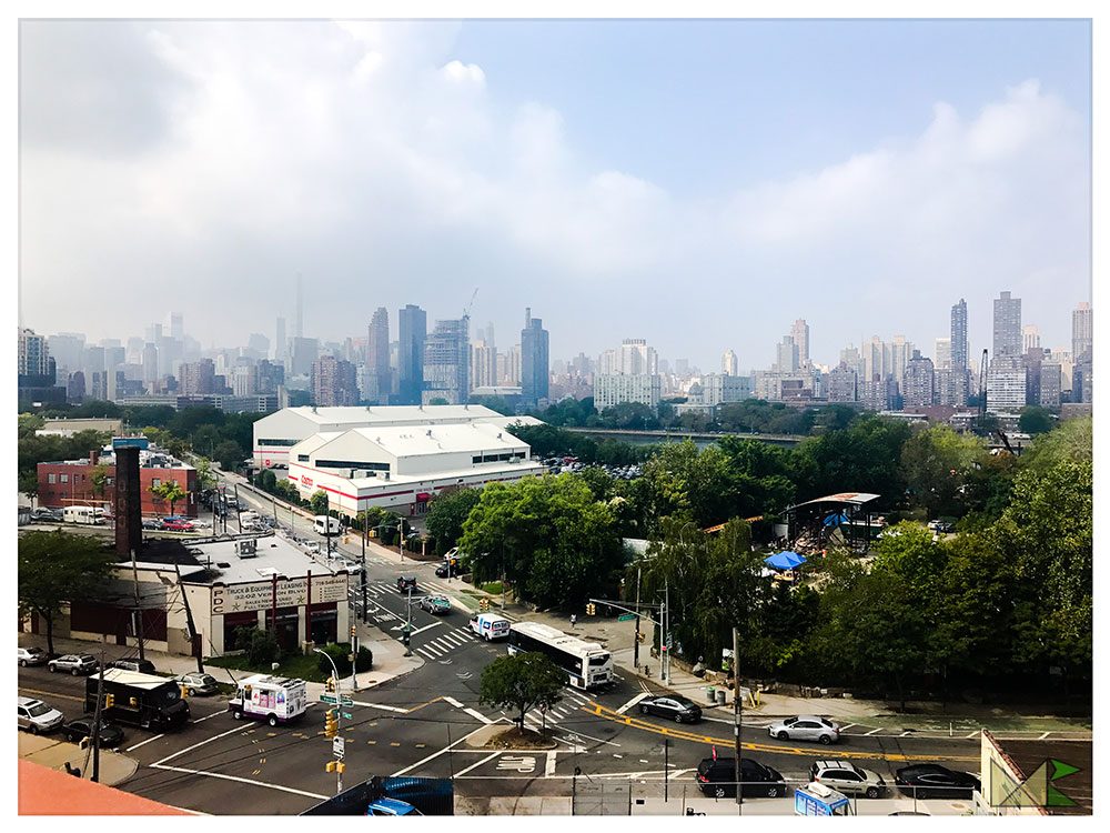 City skyline from a rooftop